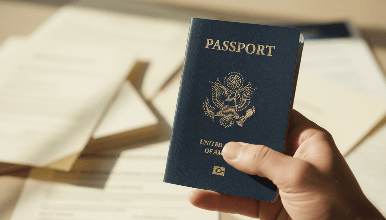 U.S. passport representing permanent residency