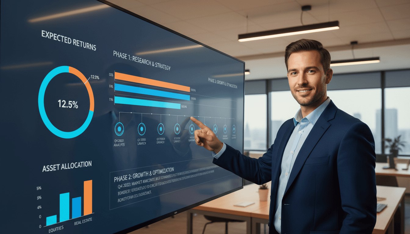 Investment professional reviewing EB-5 project timeline